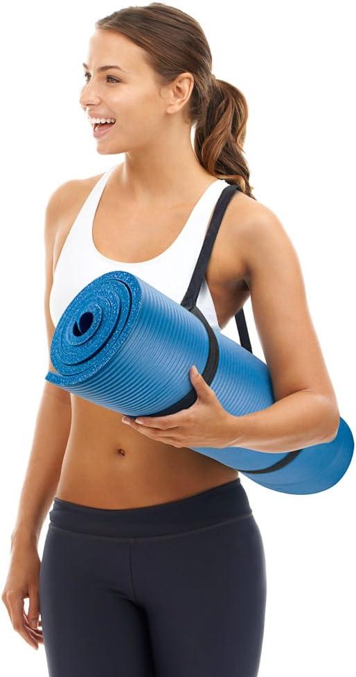 Crown Sporting Goods 15 mm Extra Thick Yoga Mat, Red