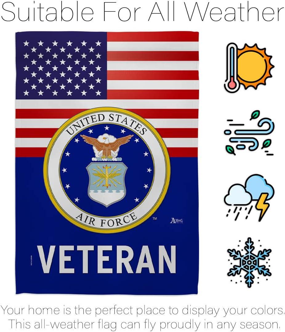 Americana Home & Garden G142620-BO 13 x 18.5 in. US Air National Guard Veteran Garden Flag with Armed Forces Double-Sided Decorative Vertical Flags House Decoration Banner Yard Gift