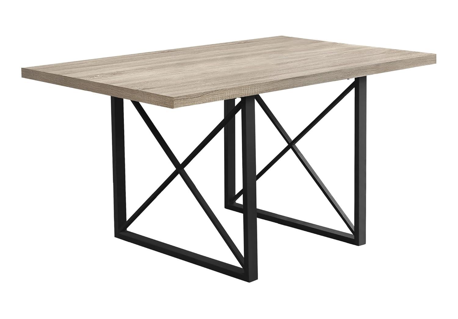 Monarch Specialties Dining Table, 60" Rectangular, Kitchen, Dining Room, Metal, Laminate