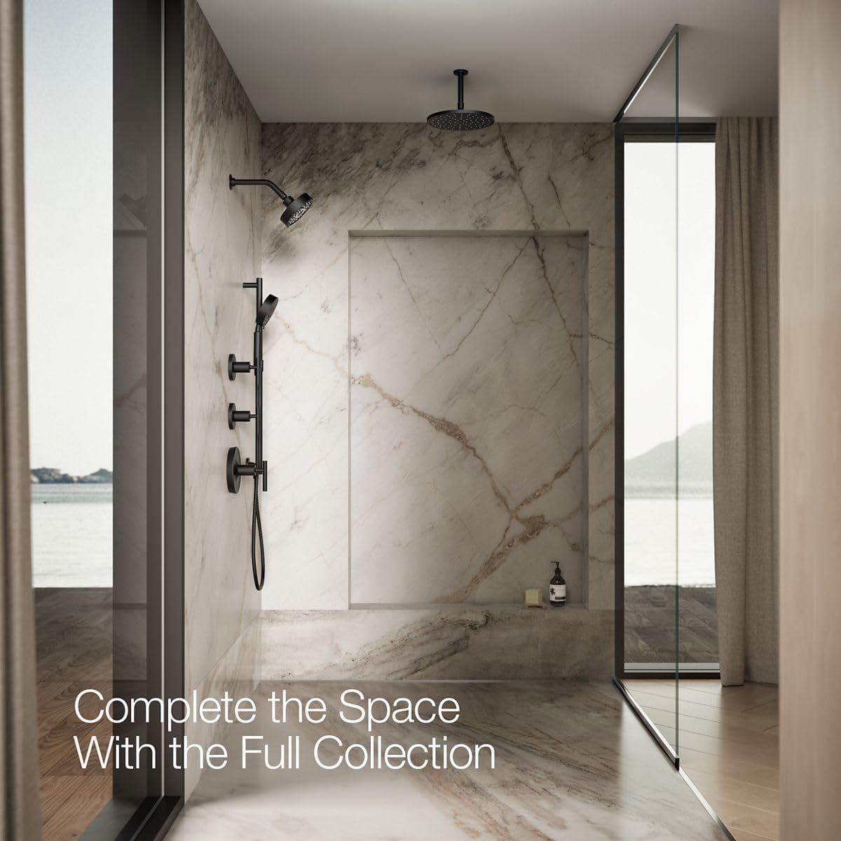 Kohler Purist 2.5 Gpm Multifunction Wall Mount Showerhead, Three Spray Settings, 5.5" High Pressure Spray Head