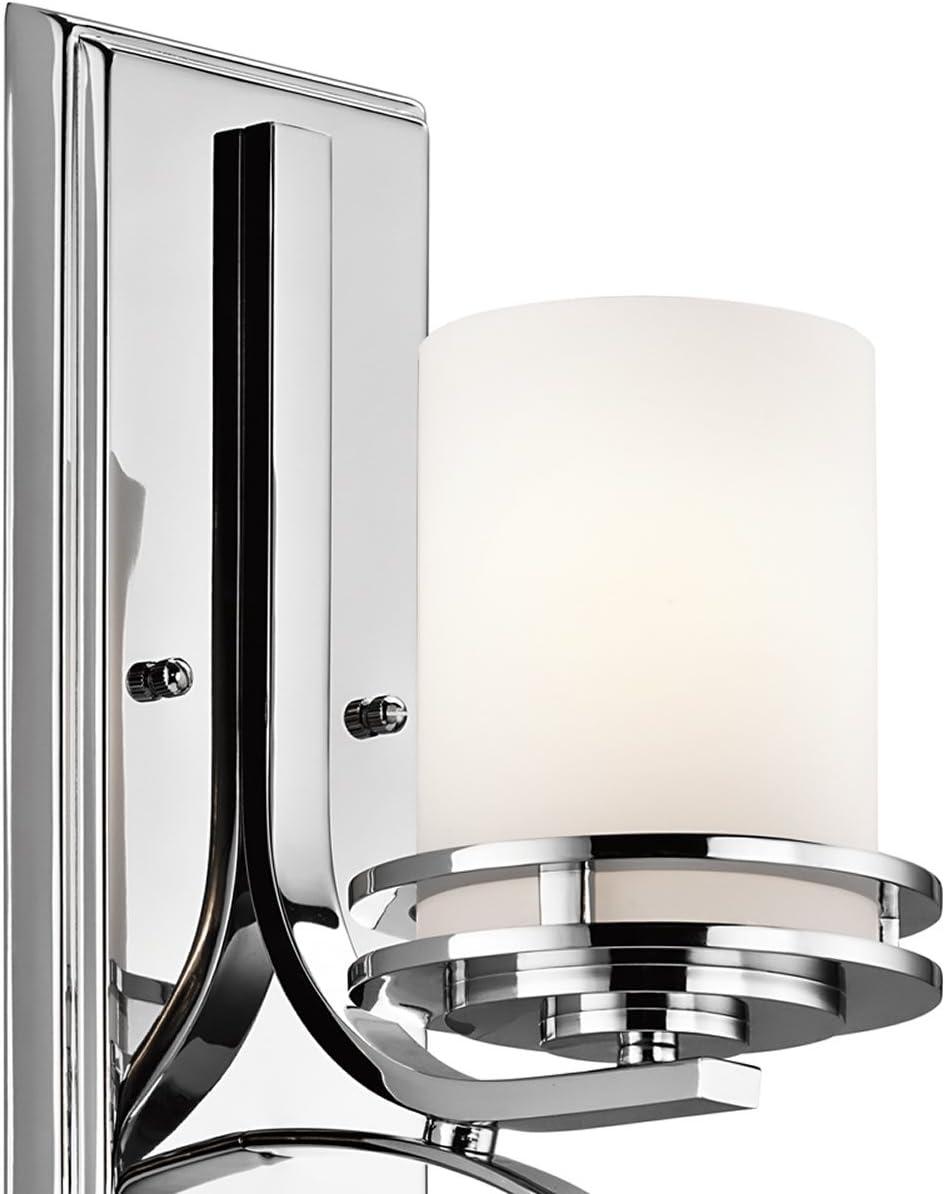 Hendrik 12" 1 Light Wall Sconce with Satin Etched Cased Opal Chrome