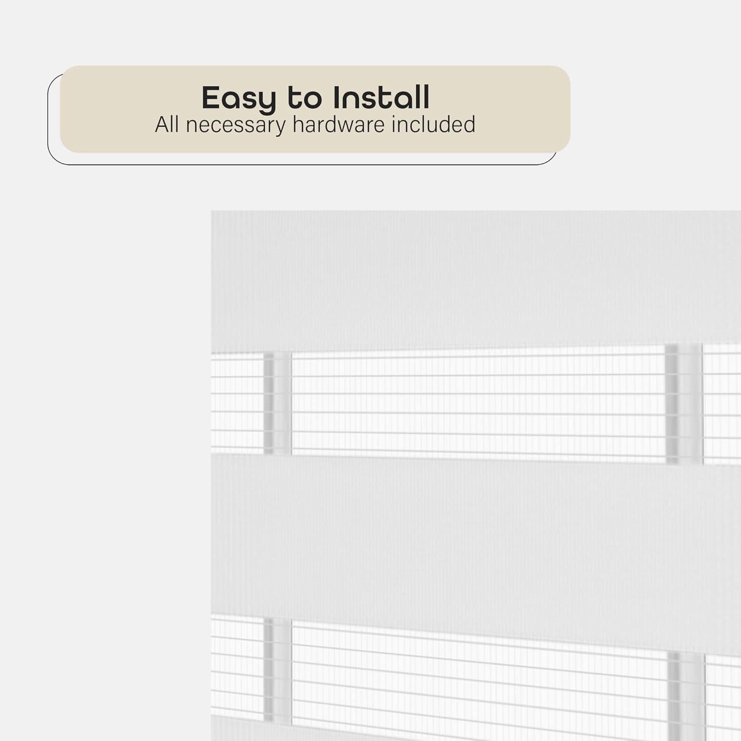 Achim Cordless Celestial Sheer Light Filtering Double Layered Shade