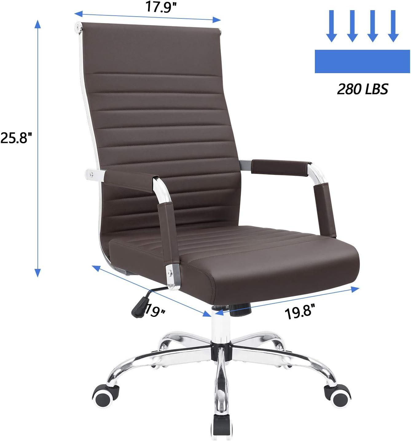 LACOO Mid-Back Faux Leather Desk Chair - Gray