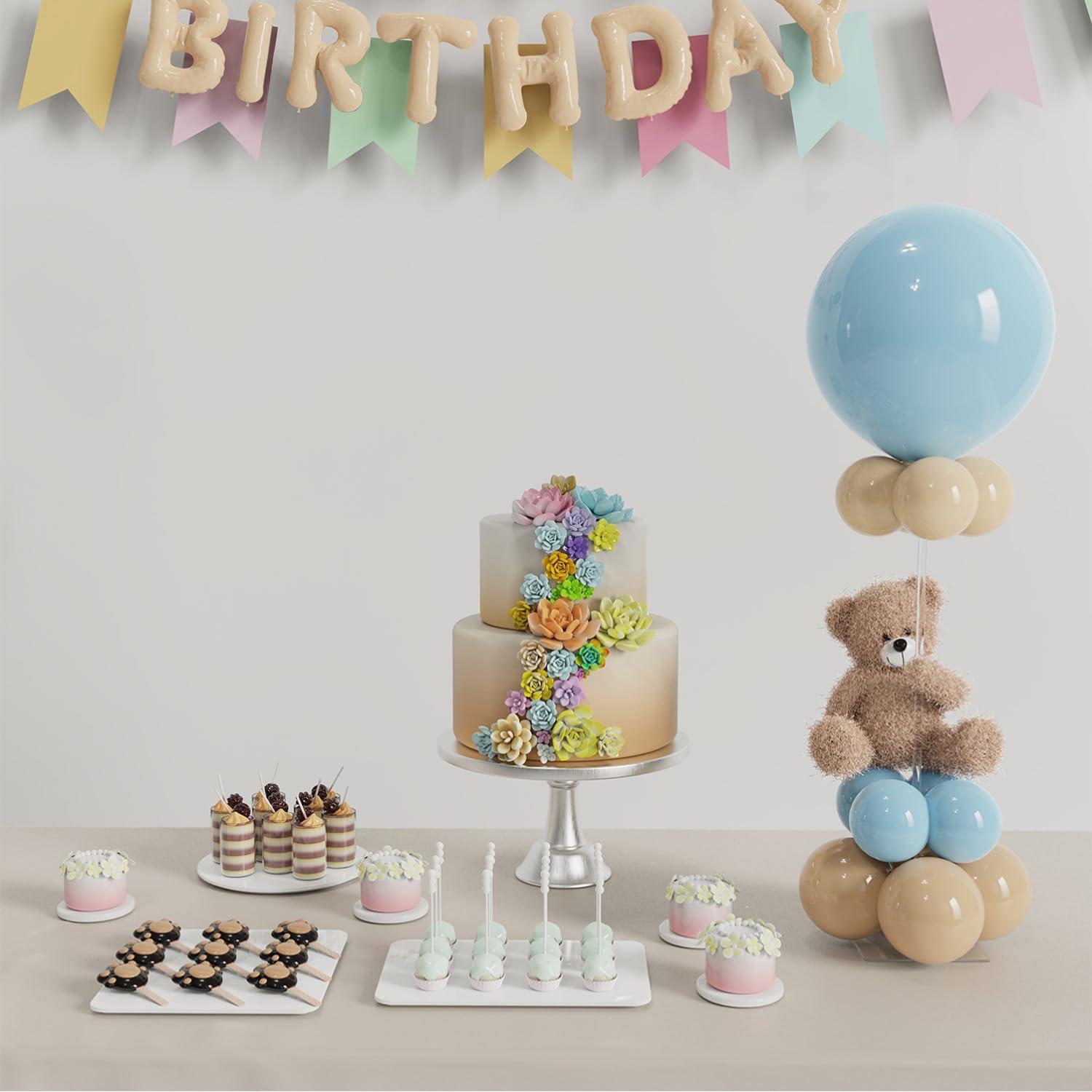 Clear Acrylic Tabletop Balloon Stand Kit, 23.6 Inch, 10 Pack