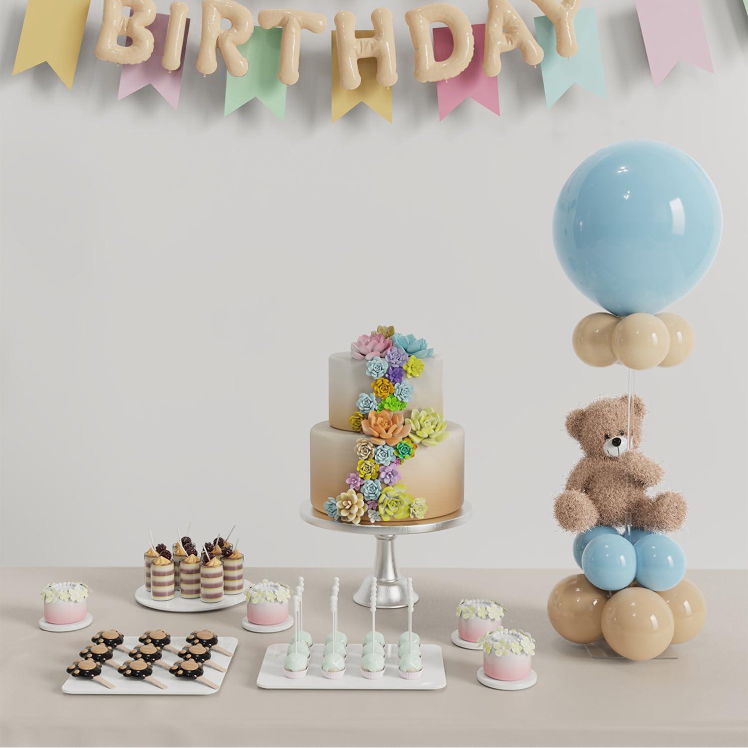 Clear Acrylic Tabletop Balloon Stand Kit, 23.6 Inch, 10 Pack