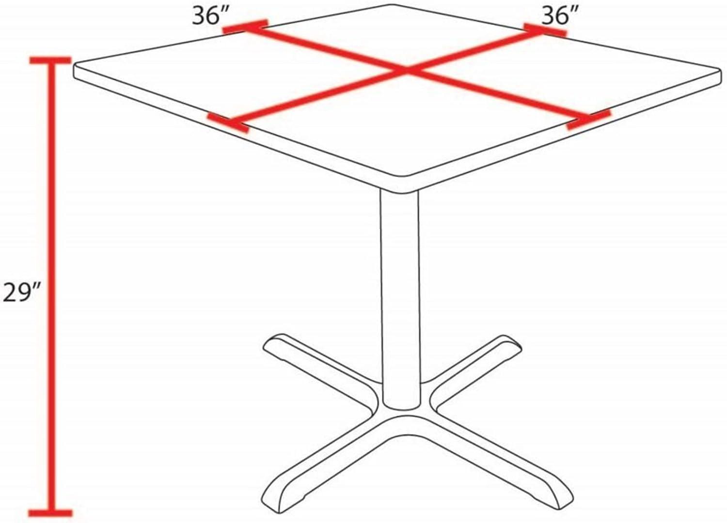 Cain Square X-Base Breakroom Table