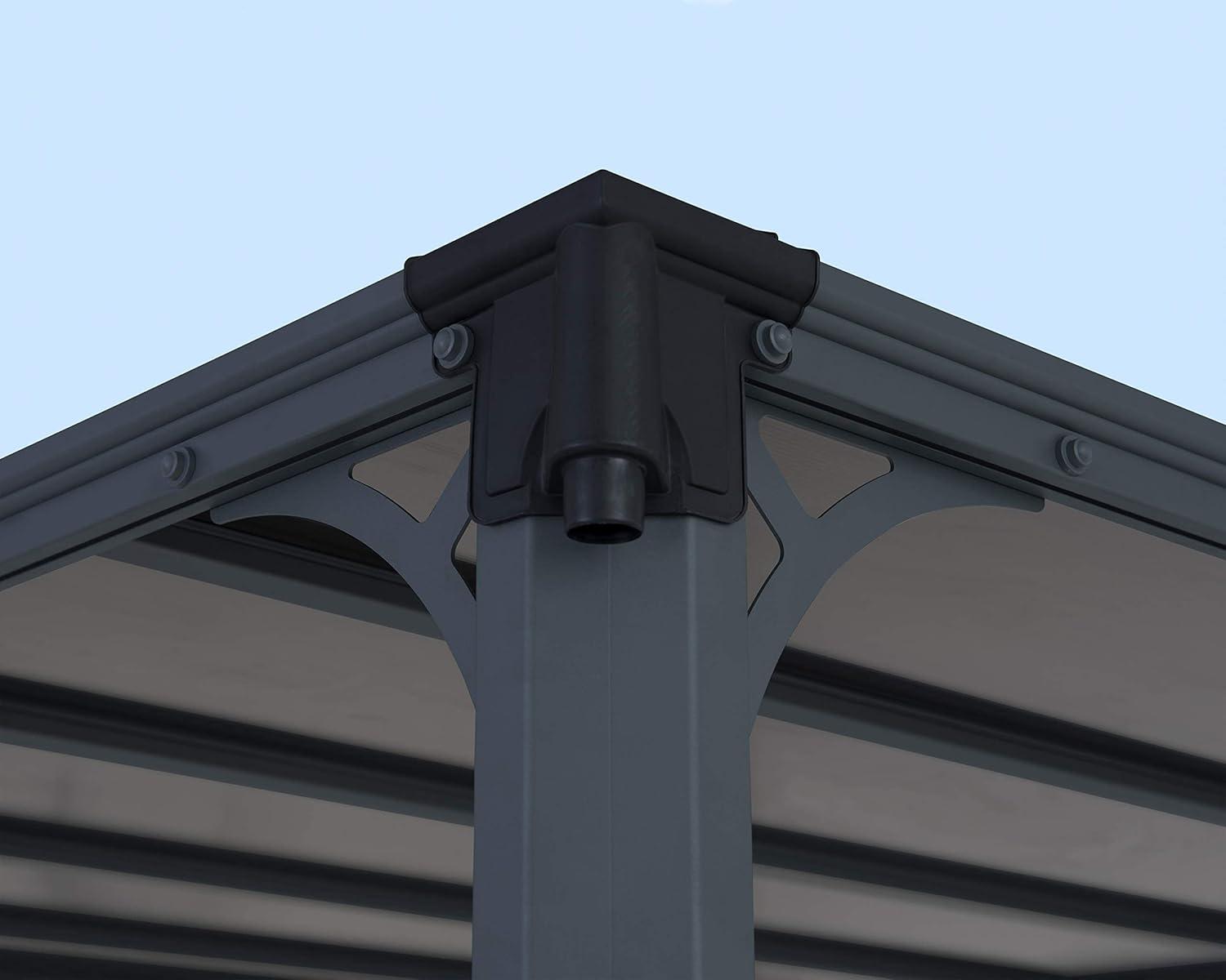 Canopia Canopia - Milano Aluminum Flat Top Gazebo with Polycarbonate Roof Panels – Durable Modern Outdoor Patio Shelter