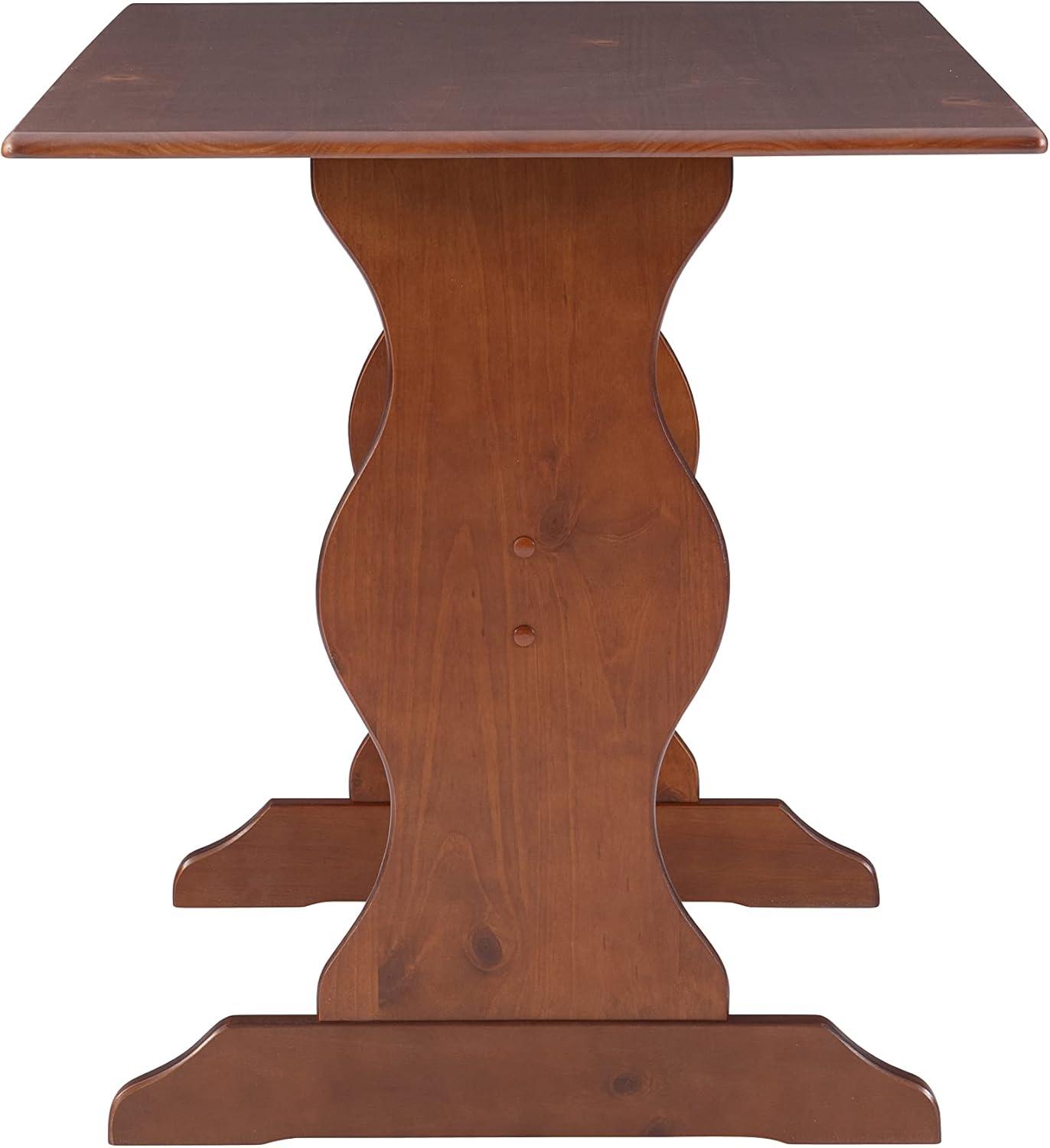 3pc Chelsea Breakfast Corner Nook Dining Table Set Walnut - Linon
