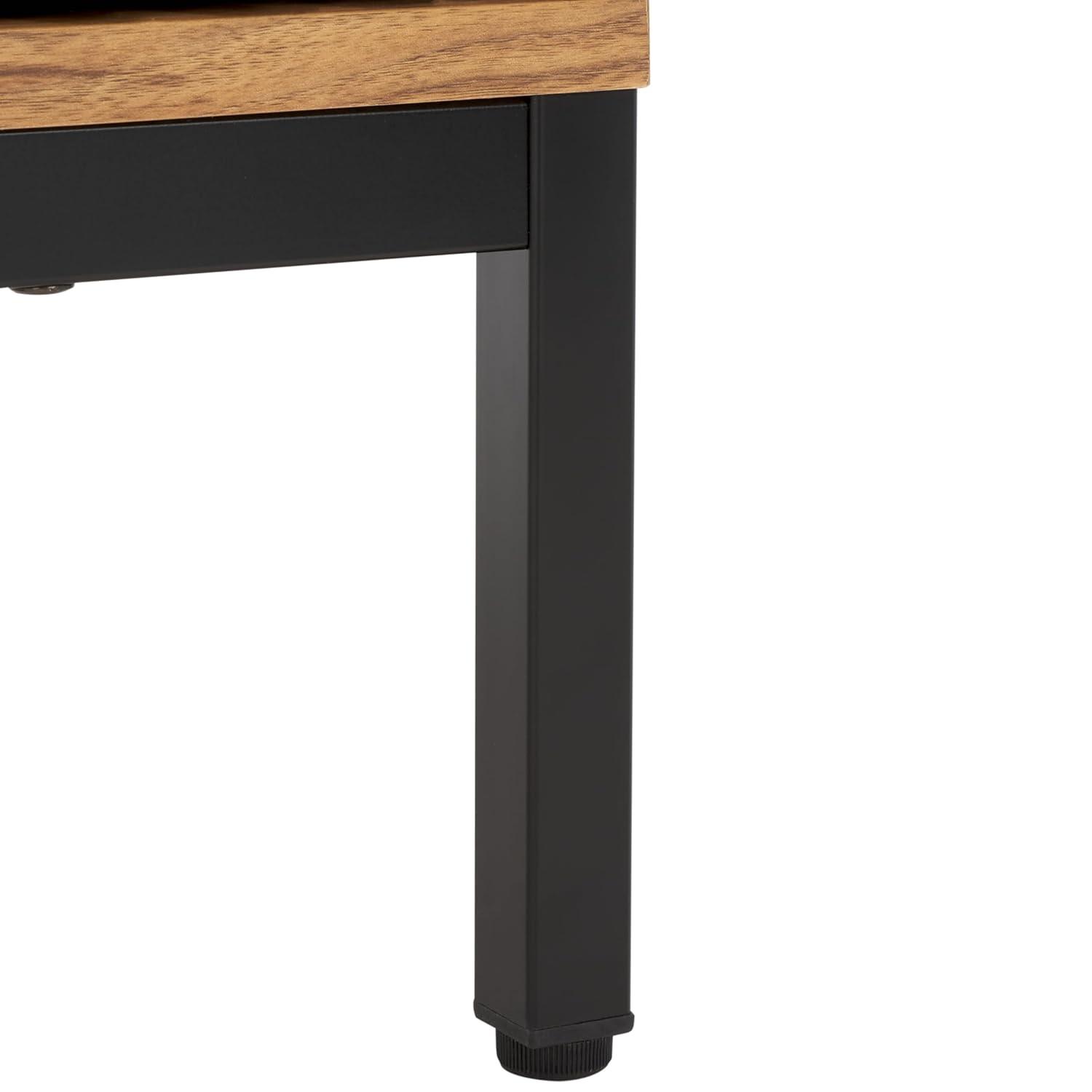 Lylia 4 Door Media Stand - MED9623 - Oak/Black - Safavieh