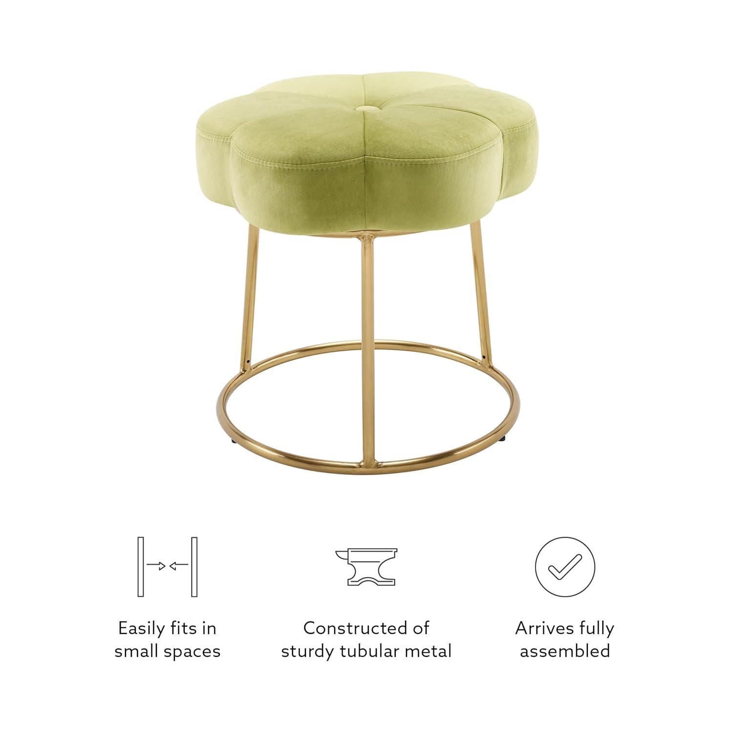 Ciara Flower Cushioned Vanity Stool