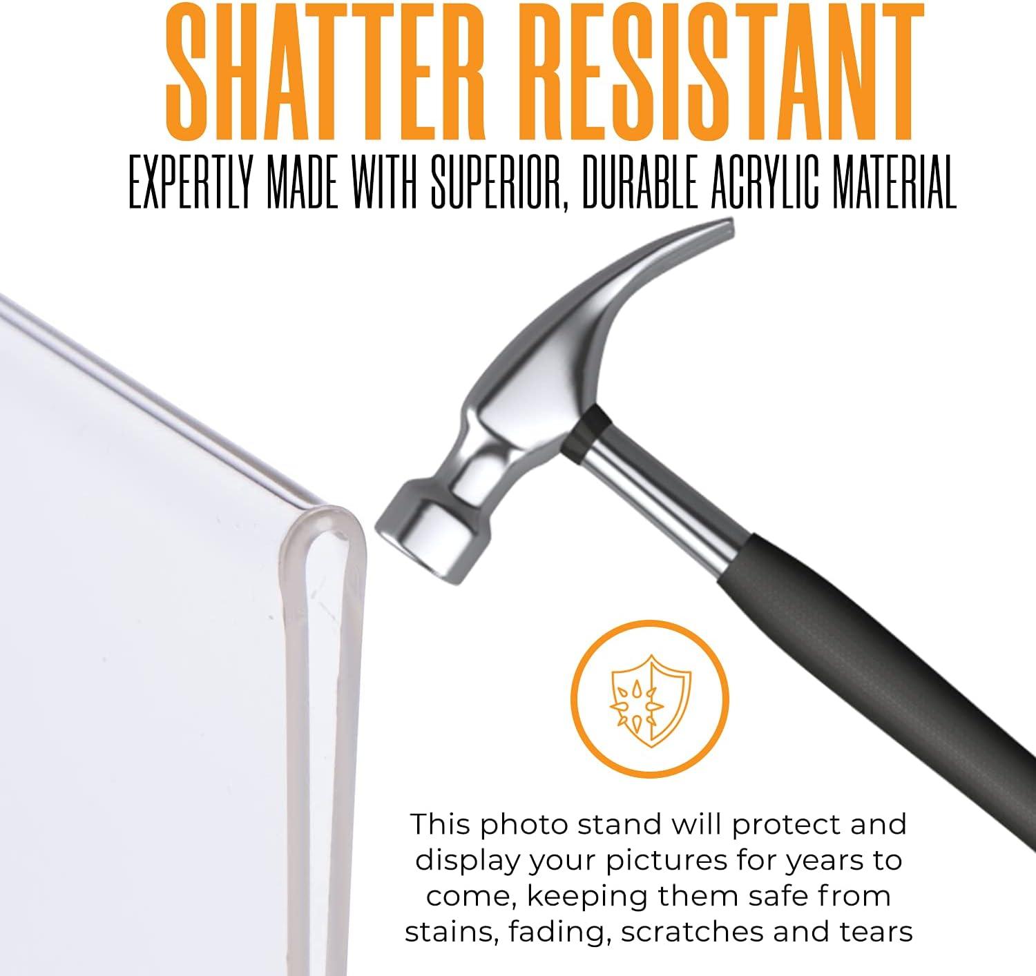 Photo Booth Nook | Magnetic Photo Frames for Refrigerator 4x6 (12 Count) | Clear Acrylic Picture frames 4x6 | Vertical Orientation