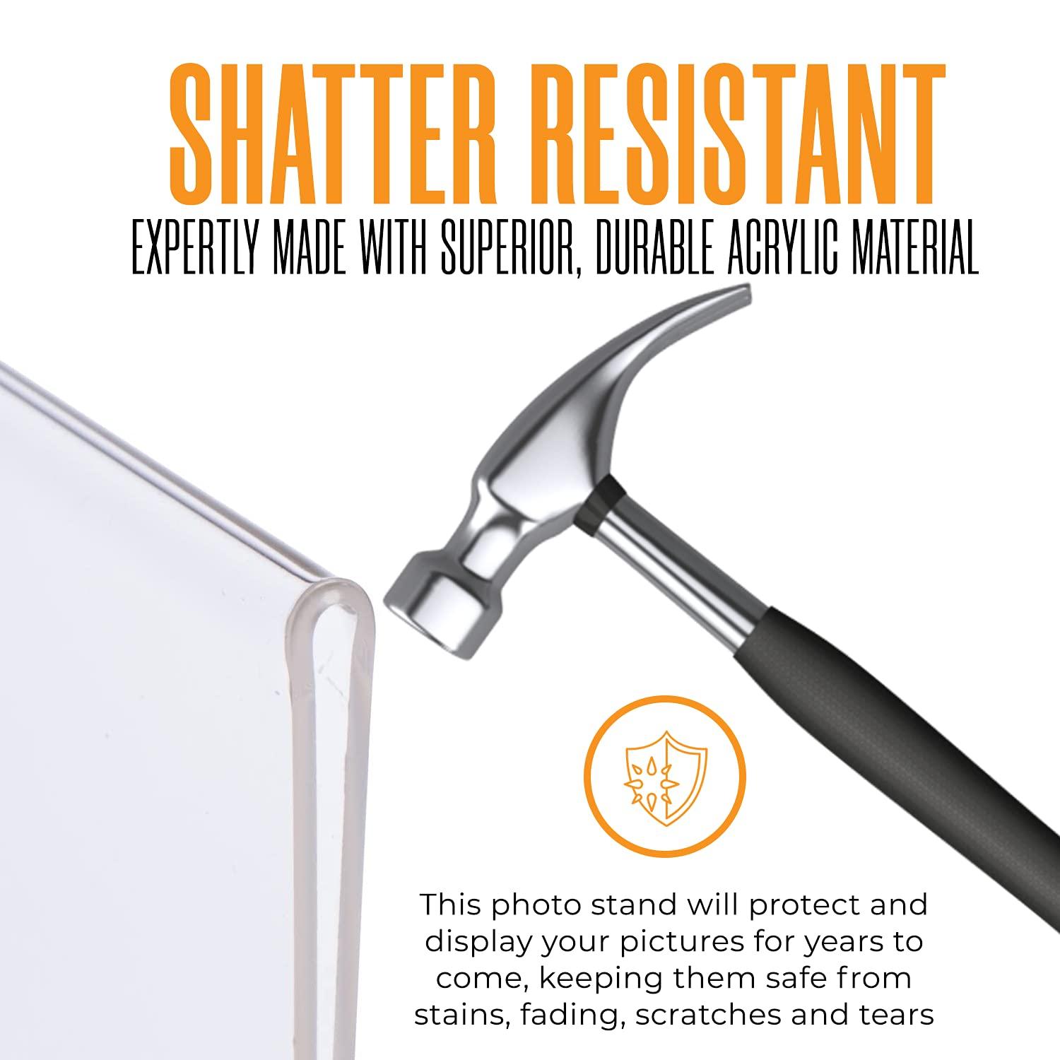 Photo Booth Nook | Magnetic Photo Frames for Refrigerator 4x6 (12 Count) | Clear Acrylic Picture frames 4x6 | Vertical Orientation