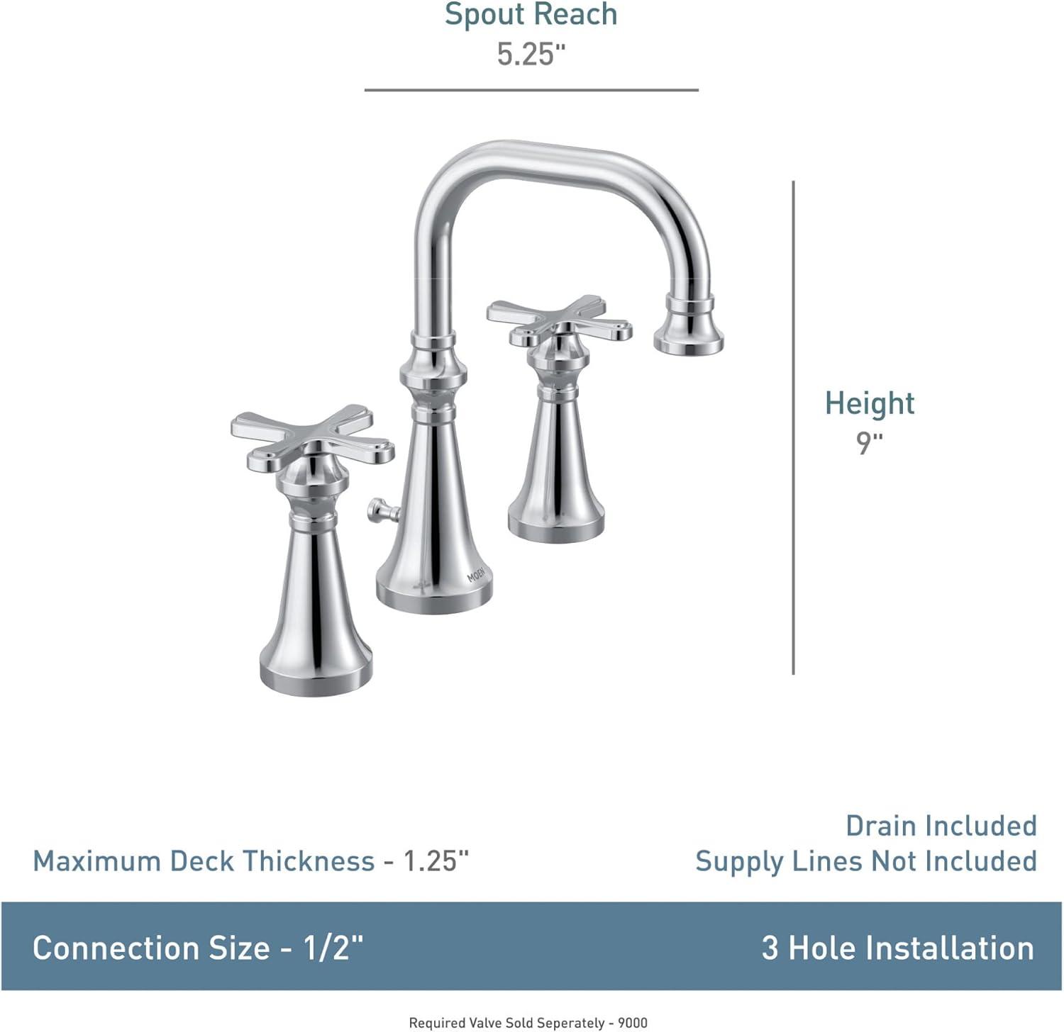 Moen Colinet Wall Mounted Bathroom Faucet Trim Kit, Valve Required
