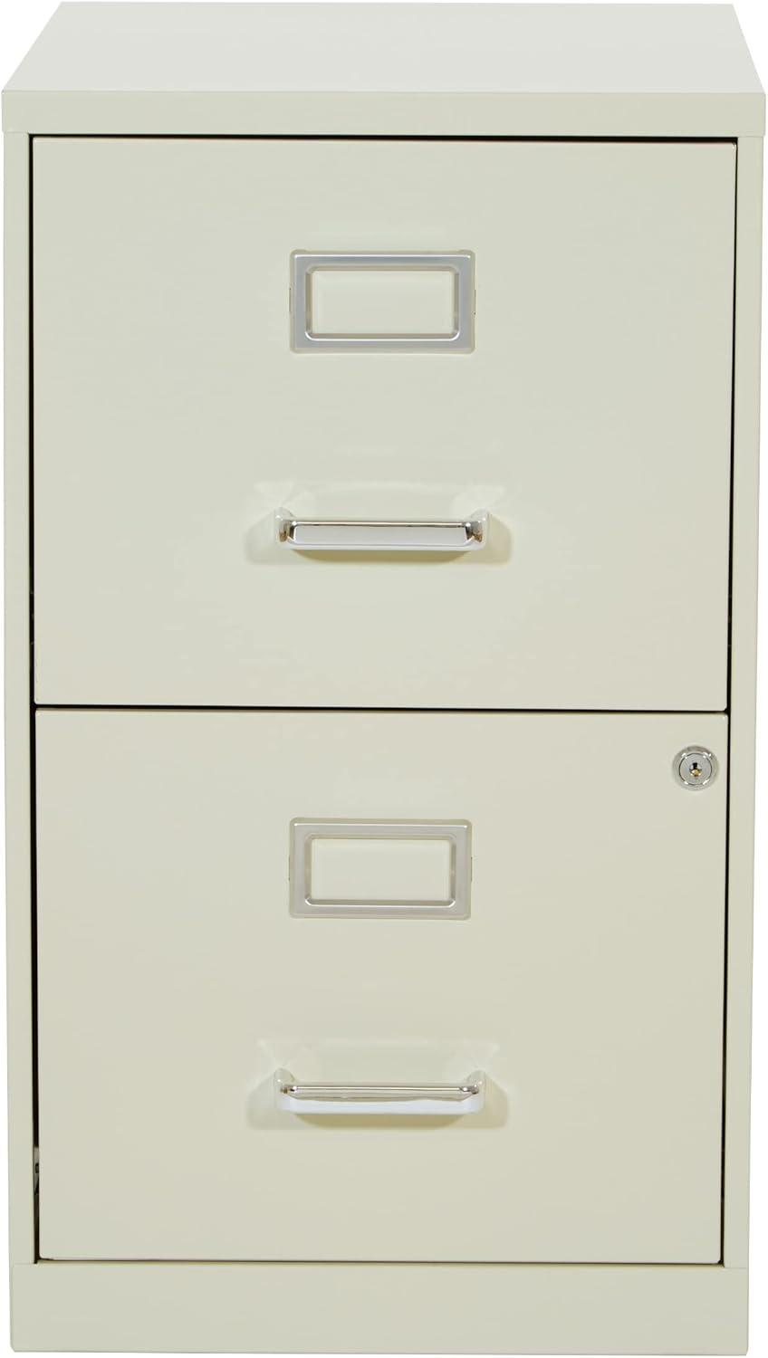 2 Drawer Locking Metal File Cabinet in Tan