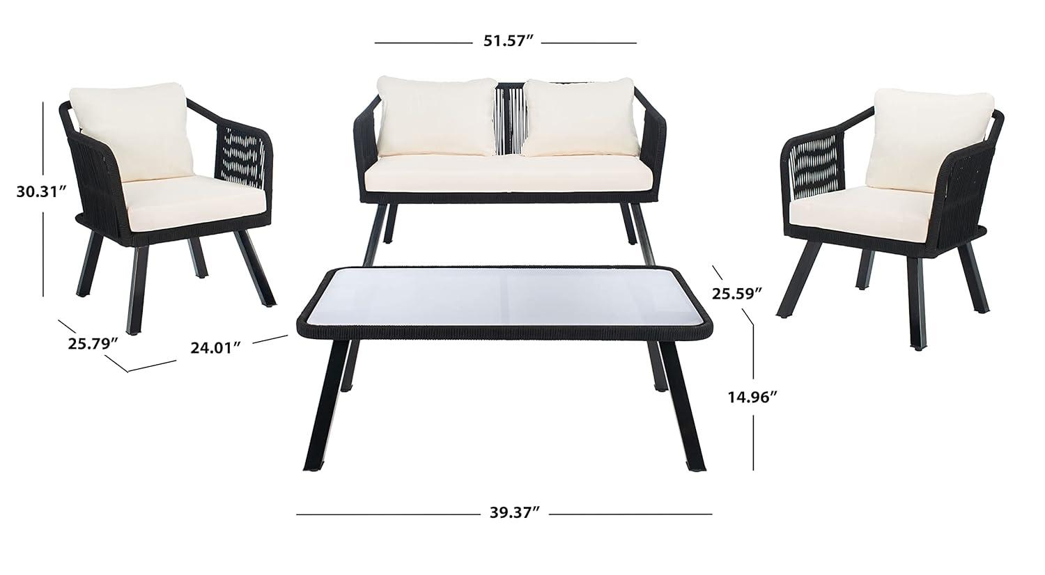 Highland Dunes Orme 4 - Person Patio Conversation Sets with Cushions