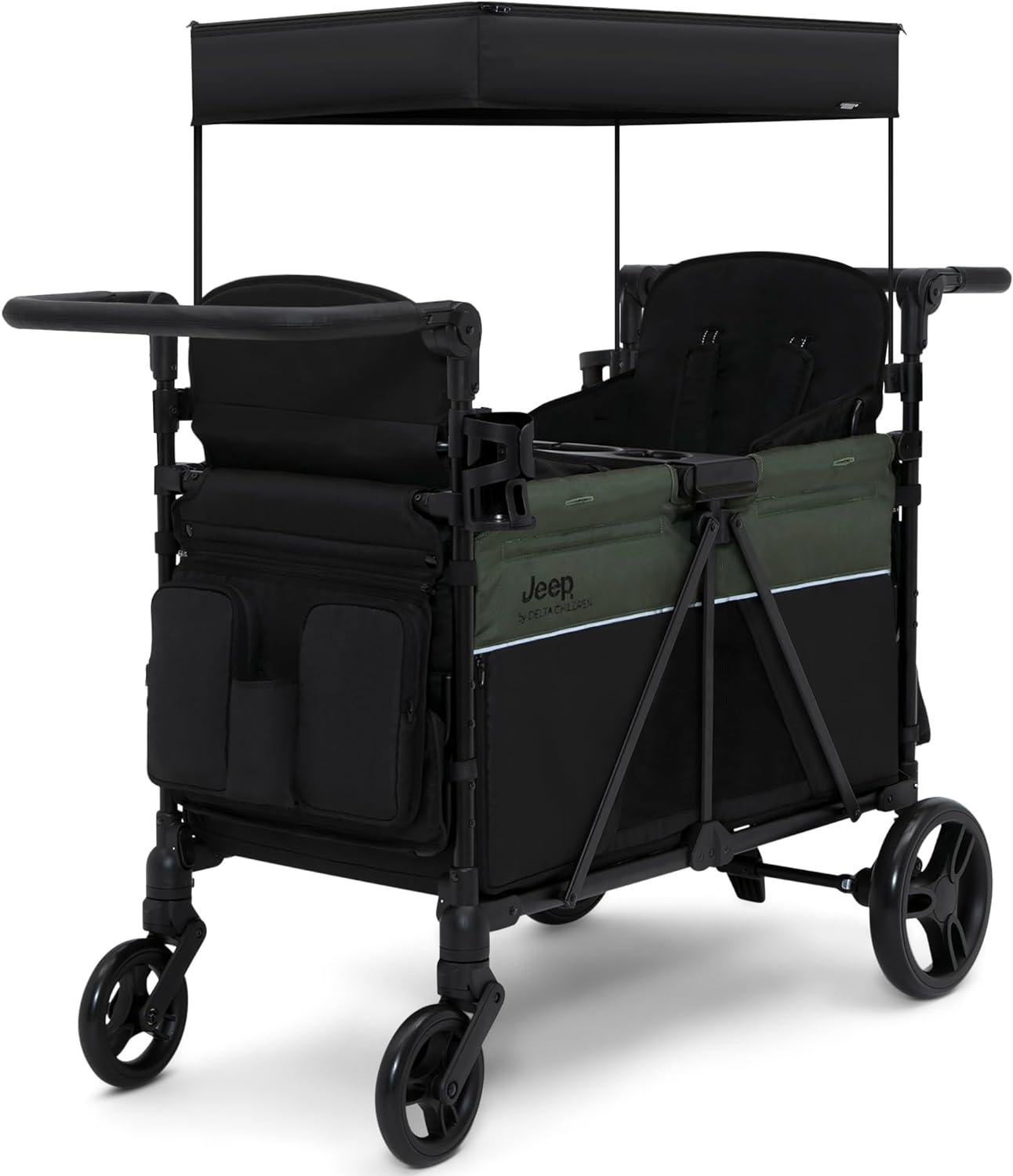 Jeep Aries Stroller Wagon by Delta Children - Black/Green