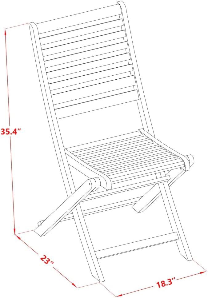 East West Furniture Cameron 7-piece Wood Patio Furniture Set in Natural Oil