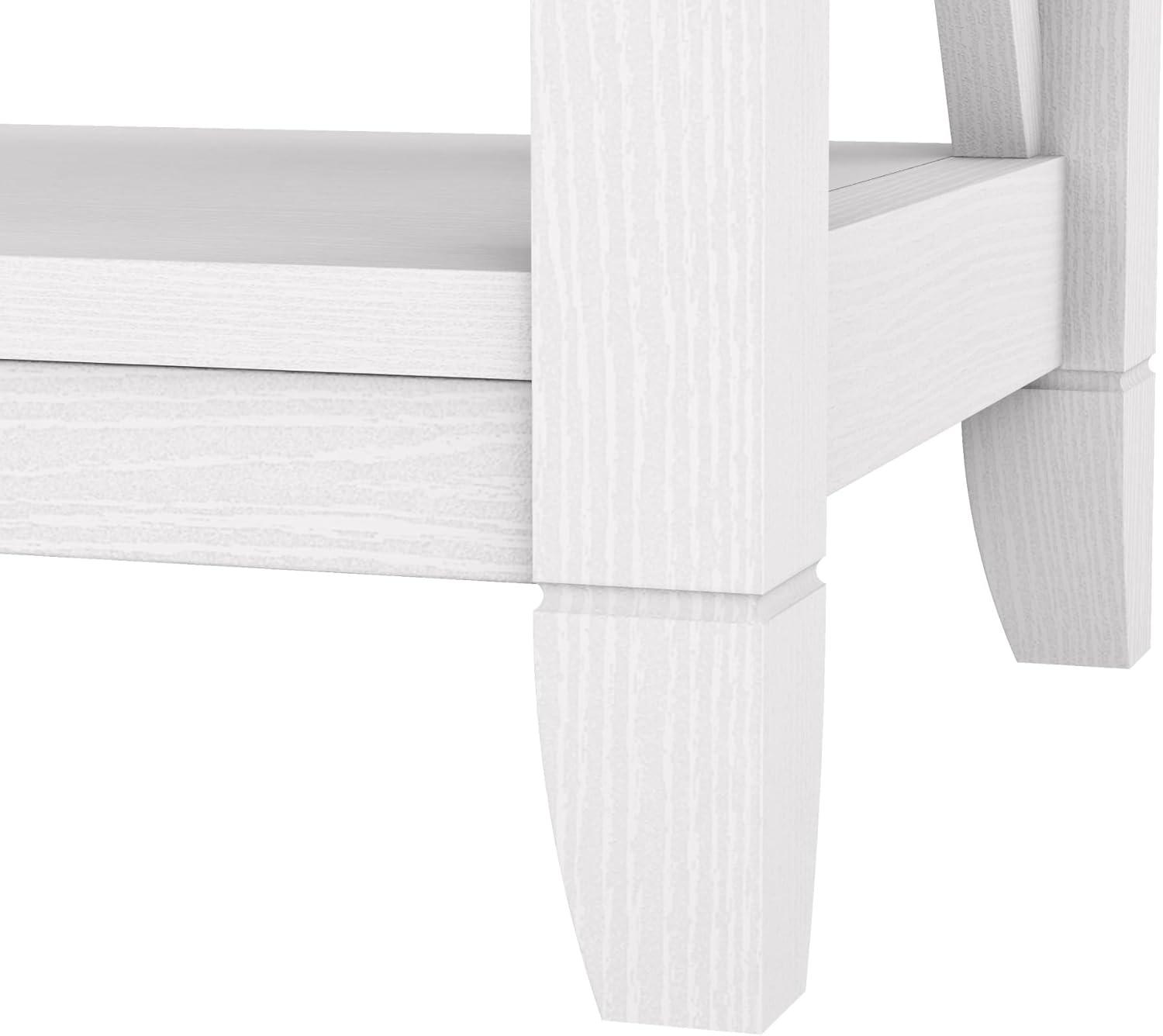 Key West End Table with Storage in Pure White Oak - Engineered Wood