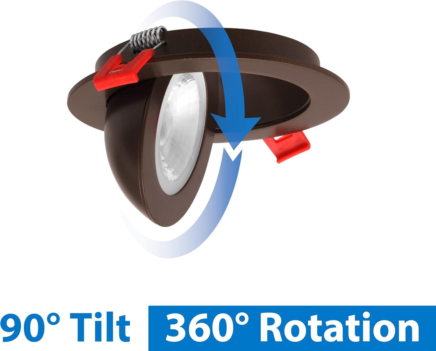 DGF43 4'' Selectable Color Temperature Dimmable Air-Tight IC Rated LED Canless Recessed Lighting Kit