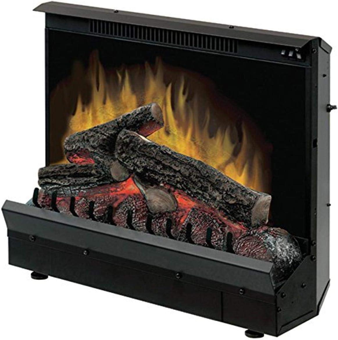 Dimplex 23" Black Metal Electric Fireplace with Mantel