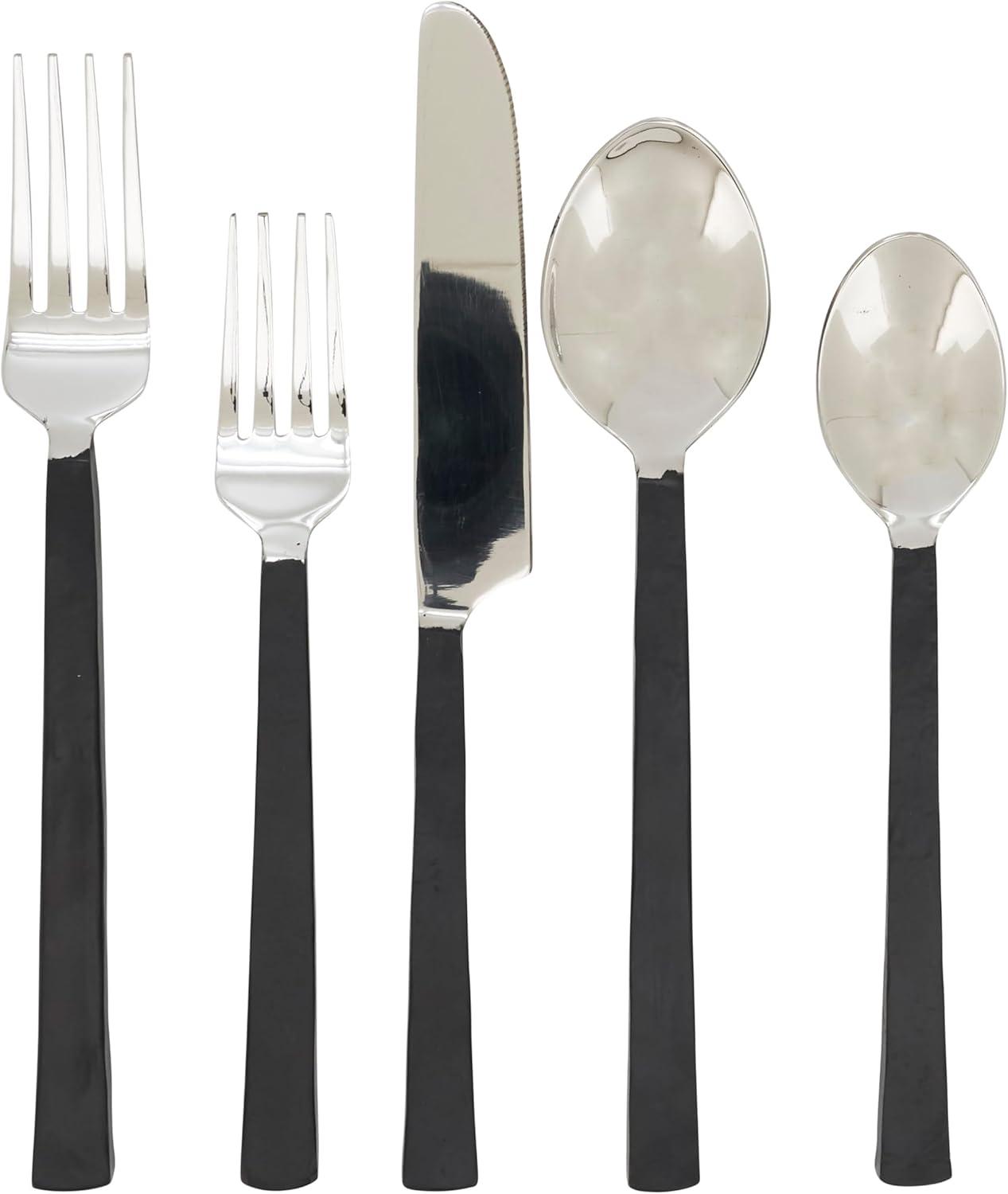 Saro Lifestyle Flat Handle Flatware (Set of 5)