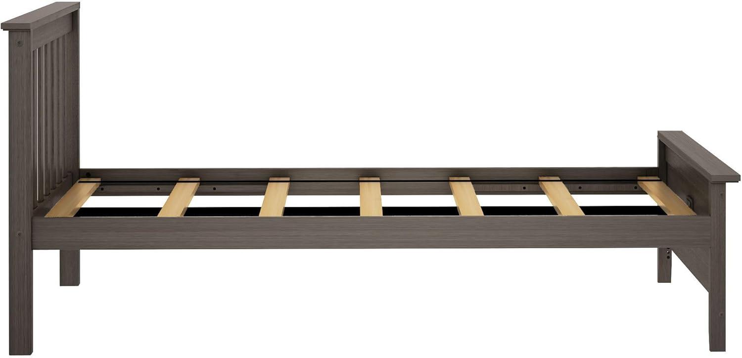 Plank+Beam Classic Solid Wood Full Size Bed Frame with Headboard for Adults