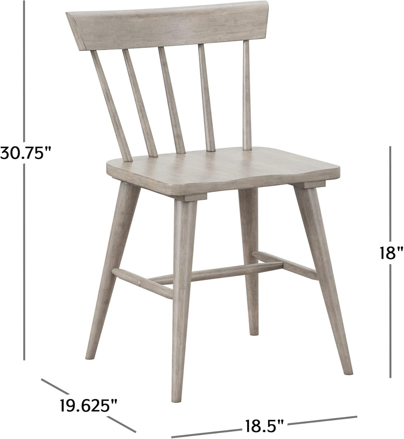 Set of 2 Mayson Spindle Back Dining Chair Gray - Hillsdale Furniture: Farmhouse Style, Wood Frame, Foam Fill