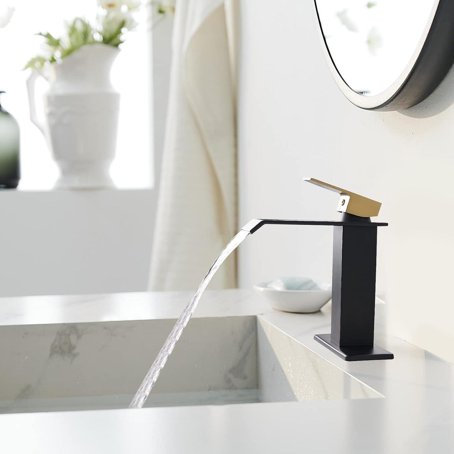 VIBRANTBATH Single-Hole Single-handle Bathroom Faucet with Drain Assembly YZJ9004-N-2