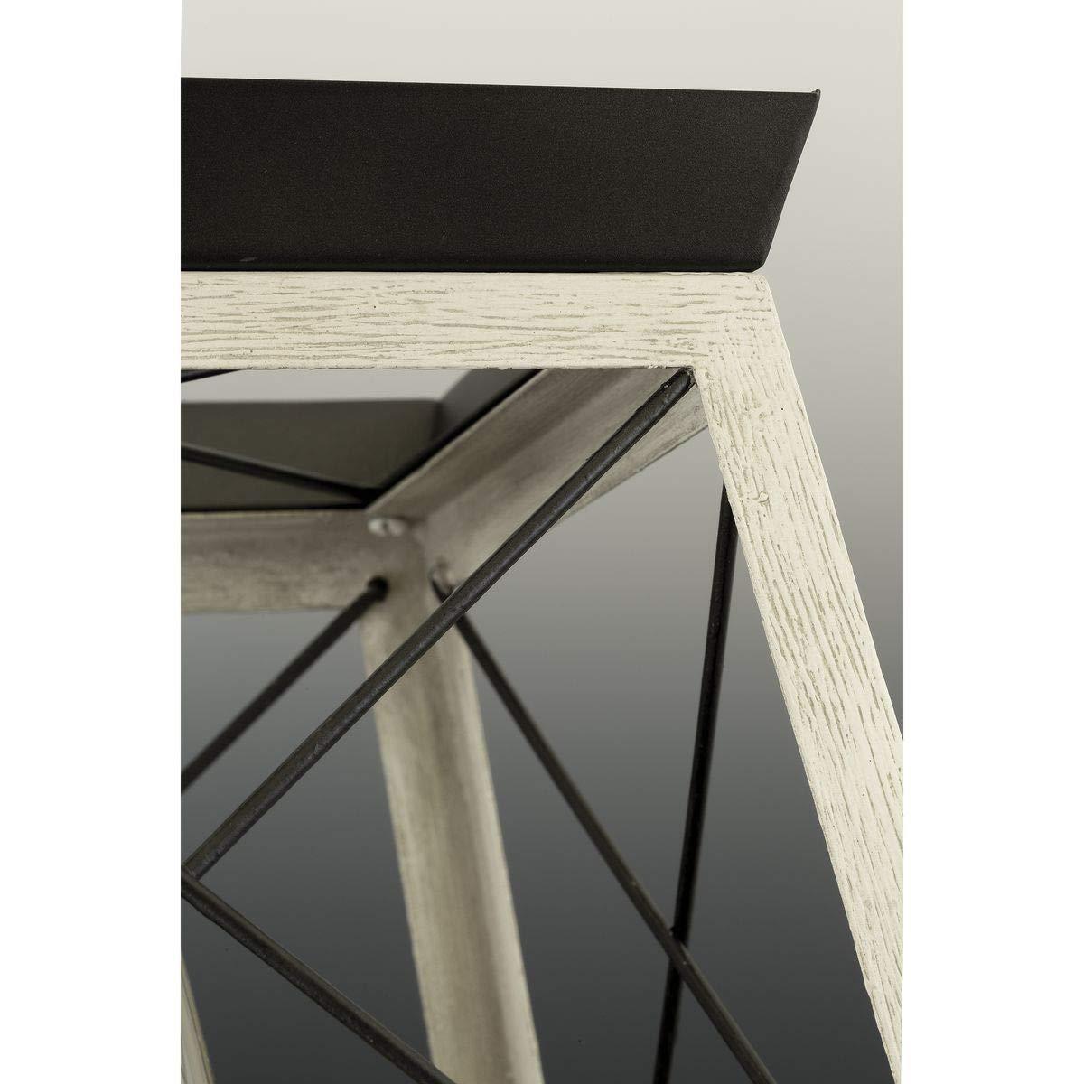 Progress Lighting Briarwood 2-Light Flush Mount, Graphite Finish, Faux-Painted Wood Enclosure, Canopy Included