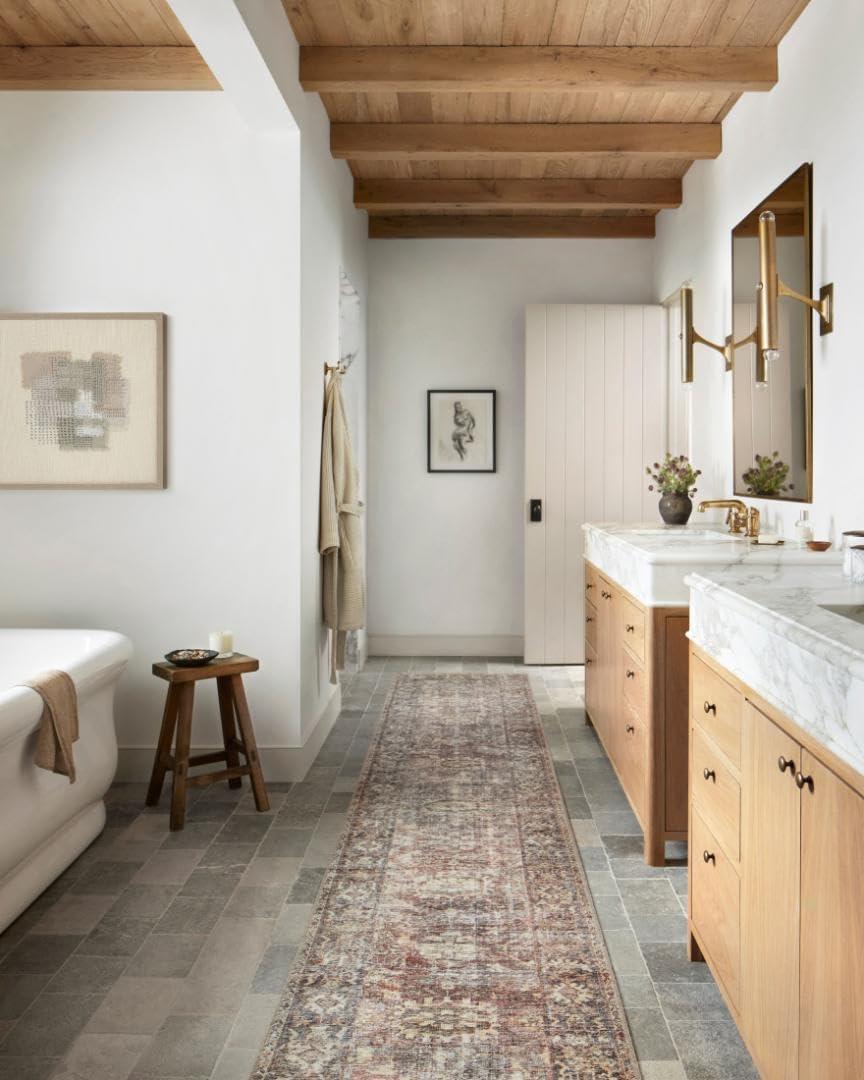 Amber Lewis x Loloi Georgie Oriental Bordeaux/Antique Area Rug