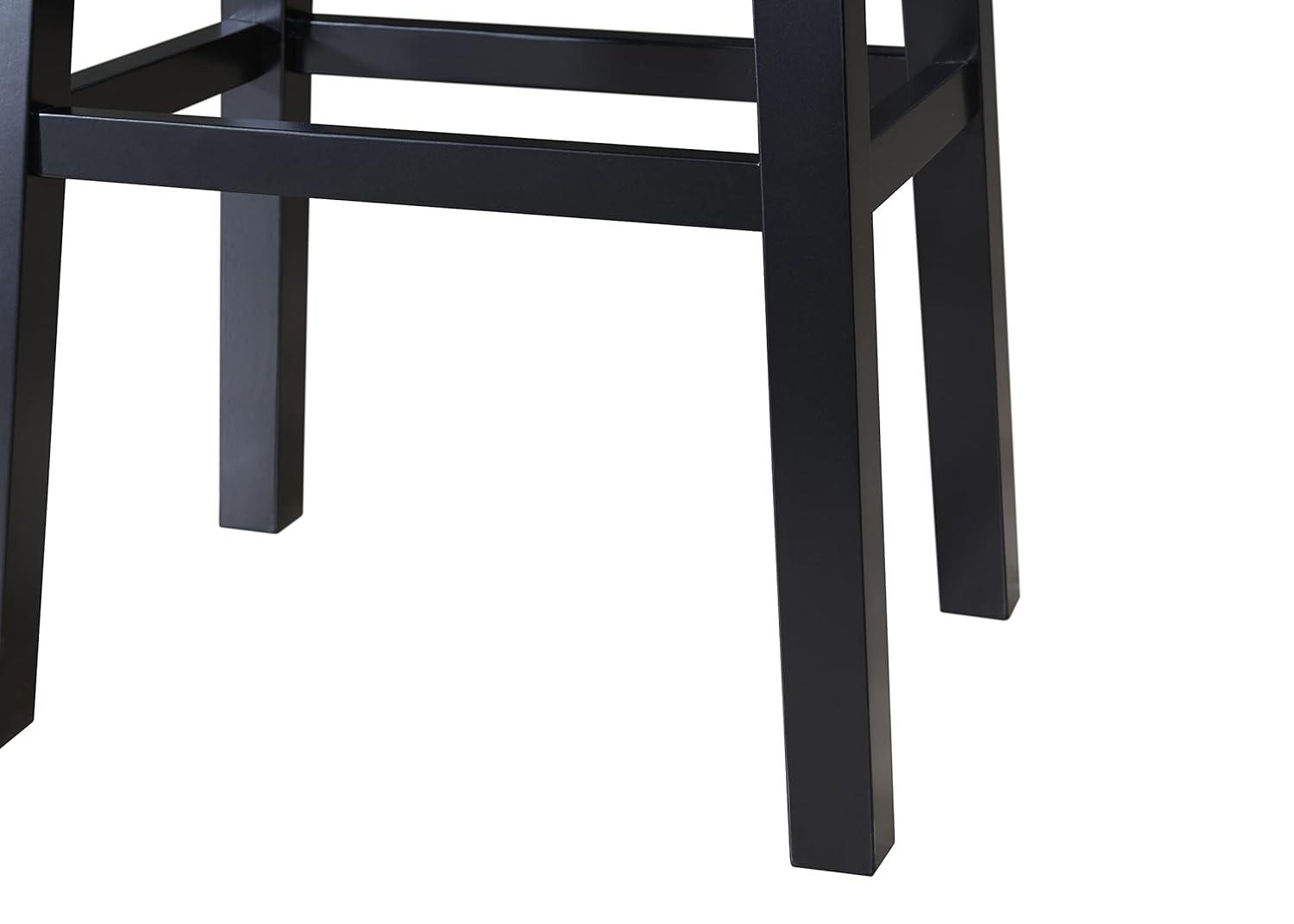 LuXeo LuXeo Lakewood Solid Wood Saddle Barstool (Set of 2)