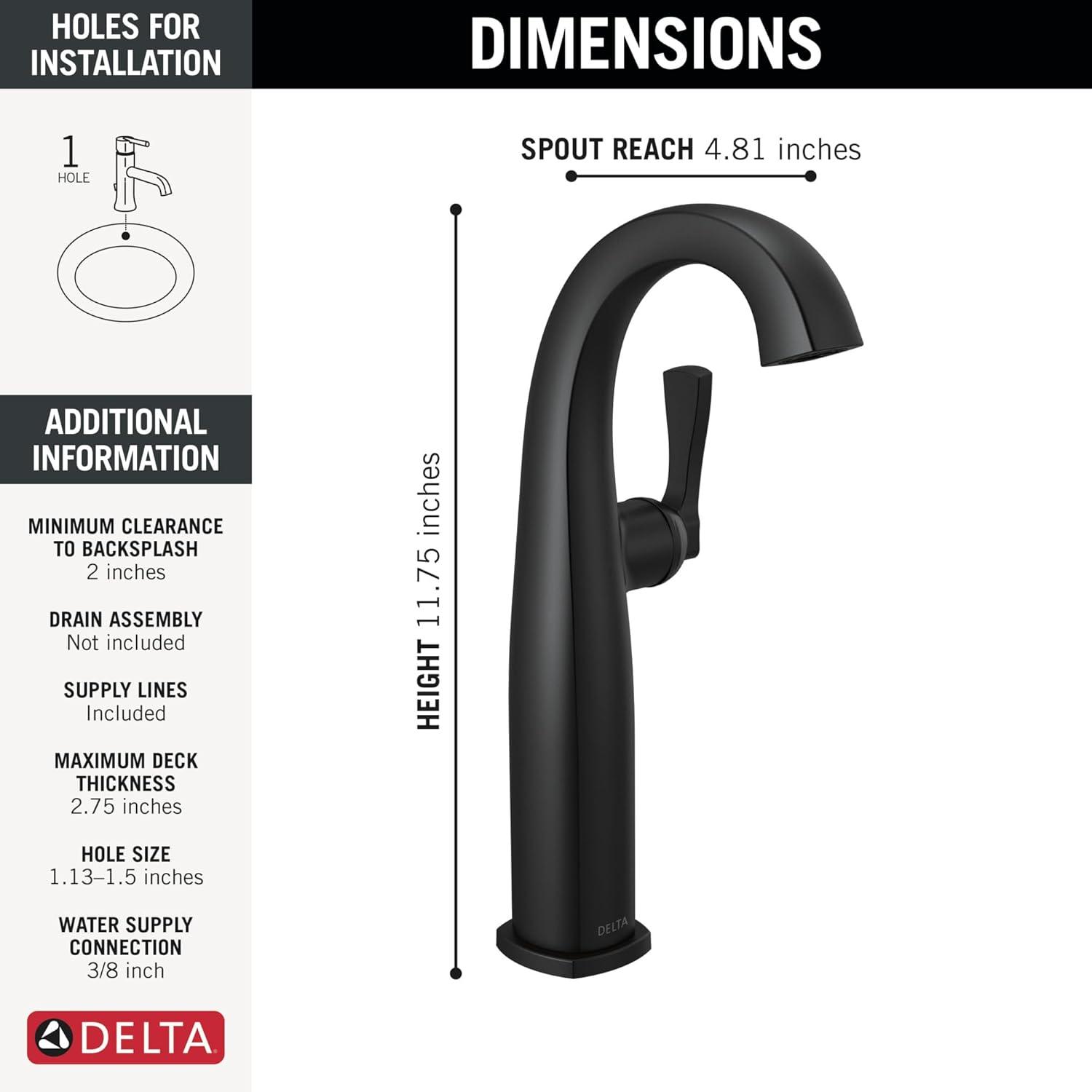 Single Handle Vessel Bathroom Faucet