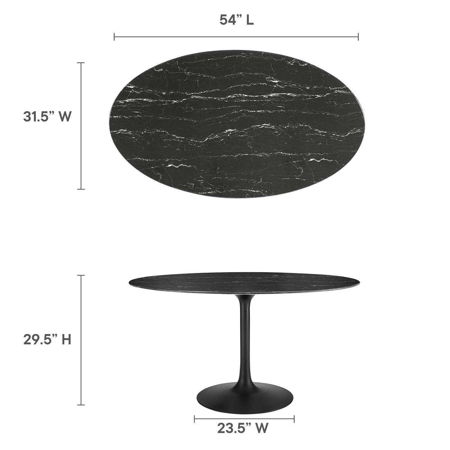 Modway Modway Lippa Oval Artificial Marble Dining Table