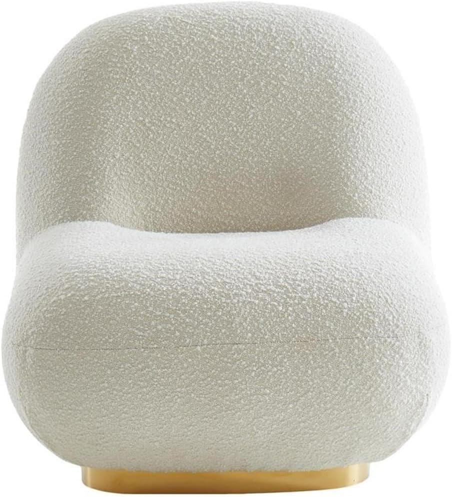 Meridian Furniture Liam Cream Boucle Fabric Accent Chair