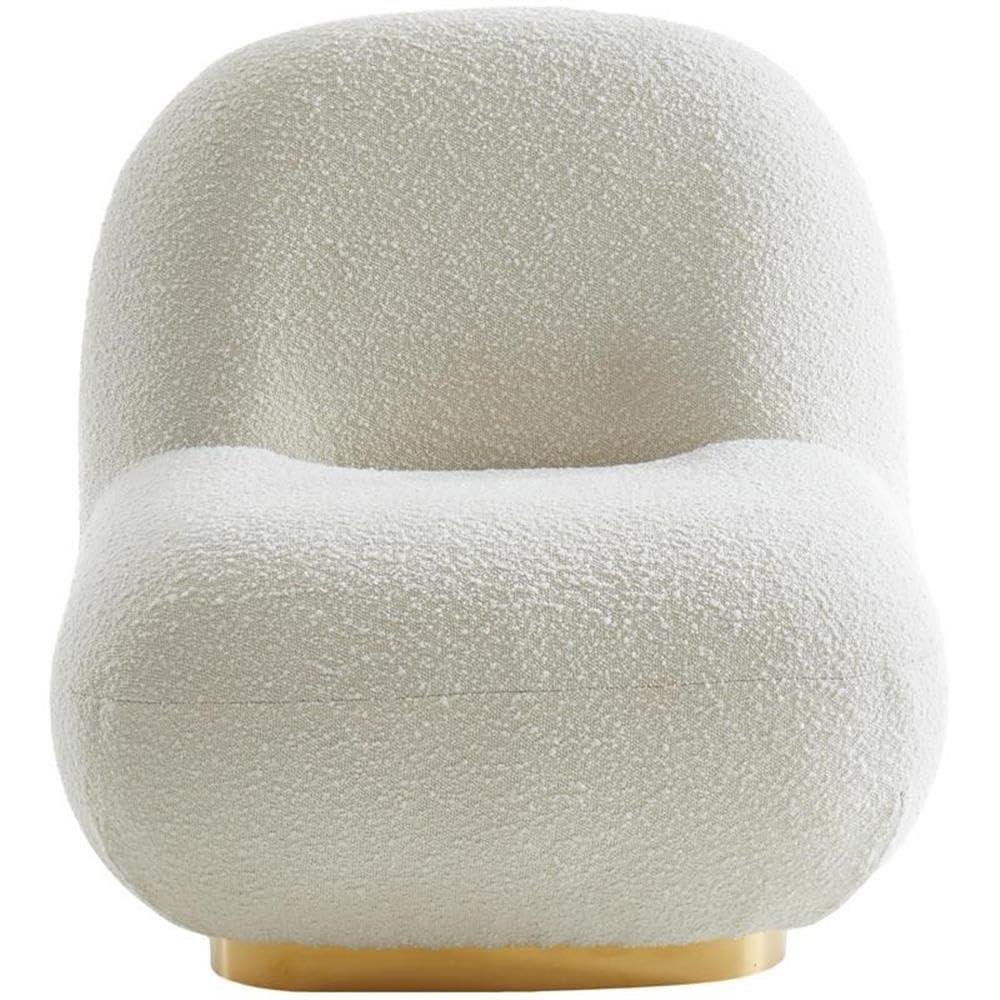 Meridian Furniture Liam Cream Boucle Fabric Accent Chair