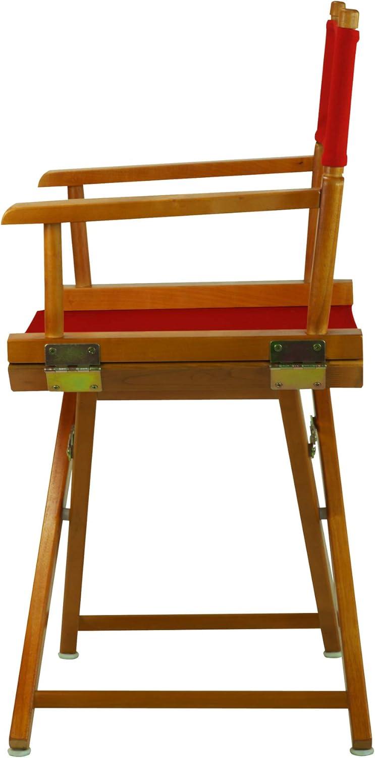 "18" Director's Chair Honey Oak Frame-Red Canvas"