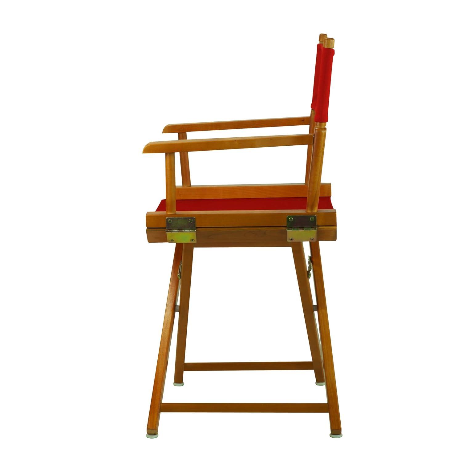 "18" Director's Chair Honey Oak Frame-Red Canvas"