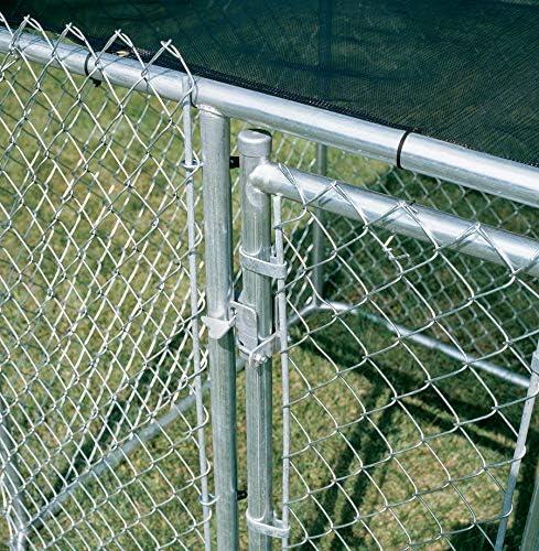 Chain Link Portable Outdoor Dog Kennel | Outdoor Dog Kennel Measures 6ft x 6ft x 4ft & Includes Sunscreen