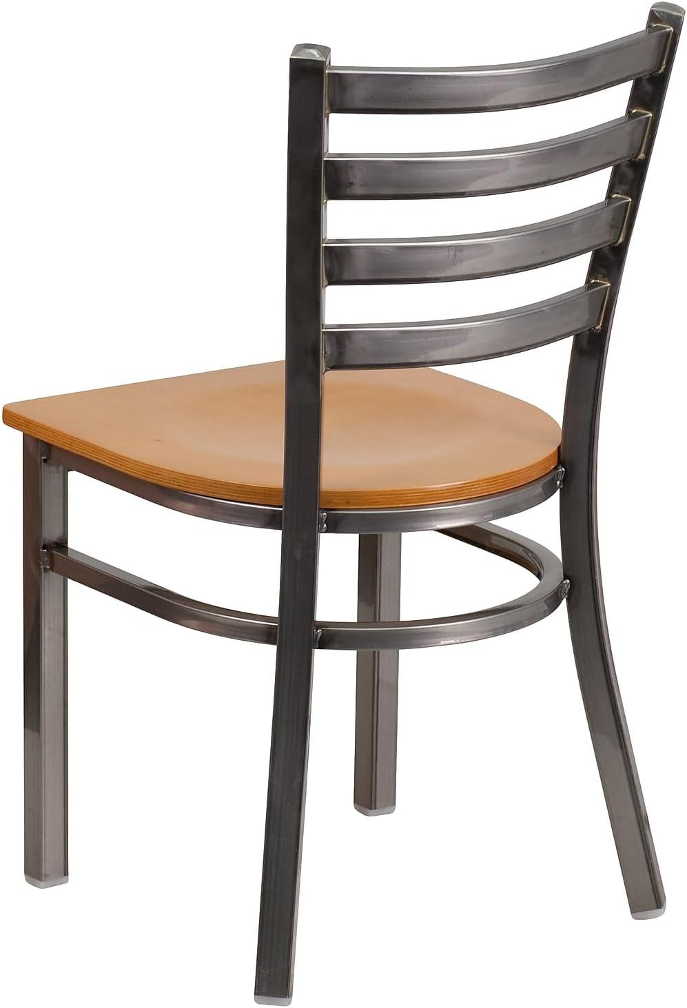 Flash Furniture Kendall Clear Coated Ladder Back Metal Restaurant Chair