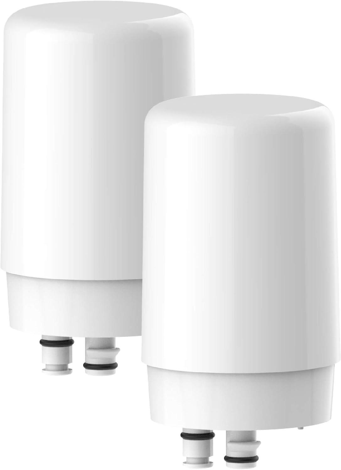 Fil-Fresh 2-Pack Faucet Filter Replacement for Brita Faucet Filtration System, NSF Certified to Reduce Chlorine, BPA-Free, Lasts 4-Months or 100 Gallons, White