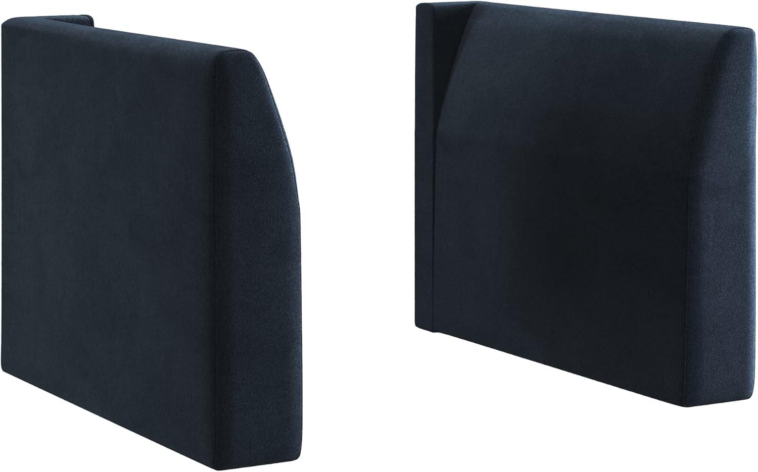 HONBAY Armrest Module for Modular Sectional Sofa, Pair of Sofa Armrest for Sectional Modular Couch, Velvet Dark Blue