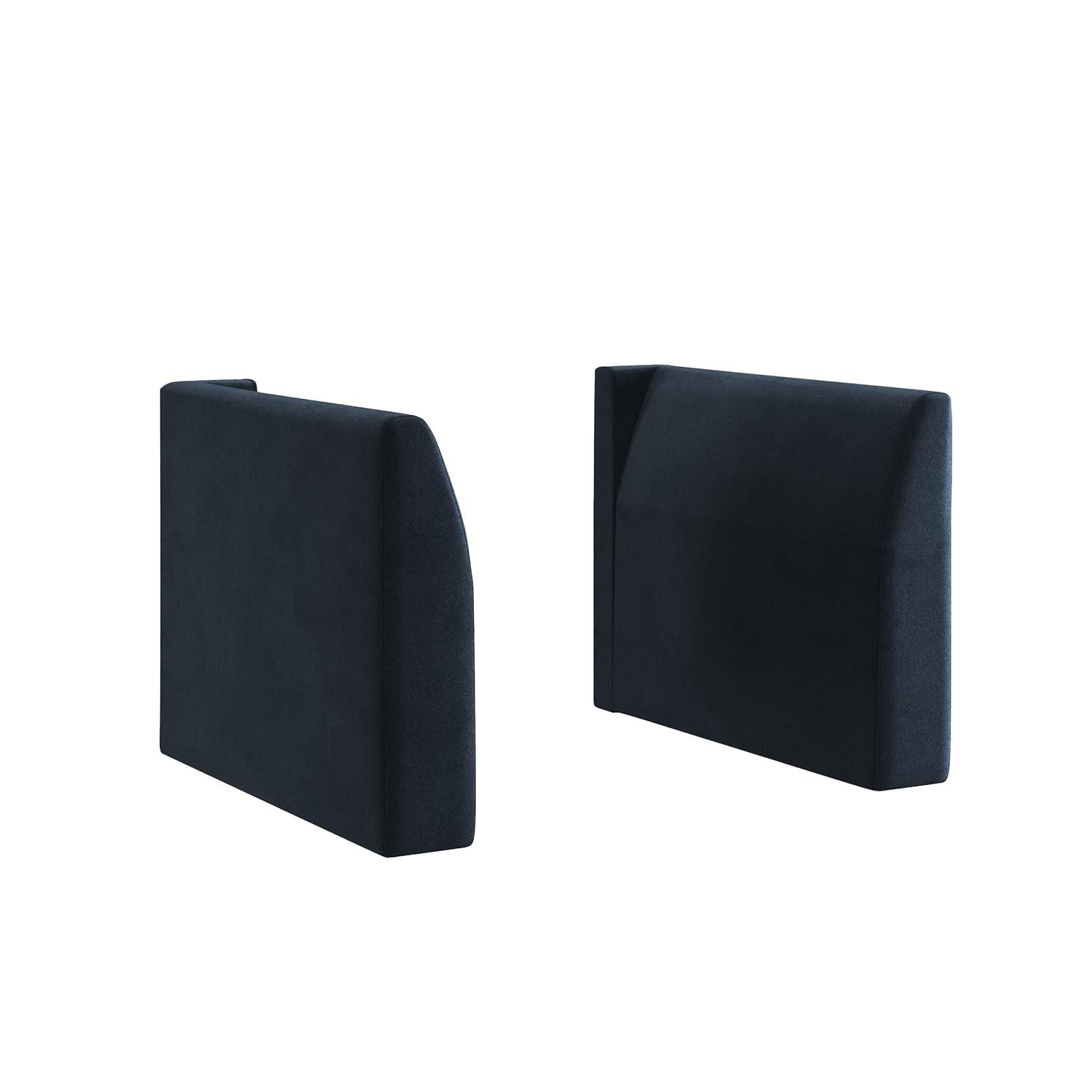 HONBAY Armrest Module for Modular Sectional Sofa, Pair of Sofa Armrest for Sectional Modular Couch, Velvet Dark Blue