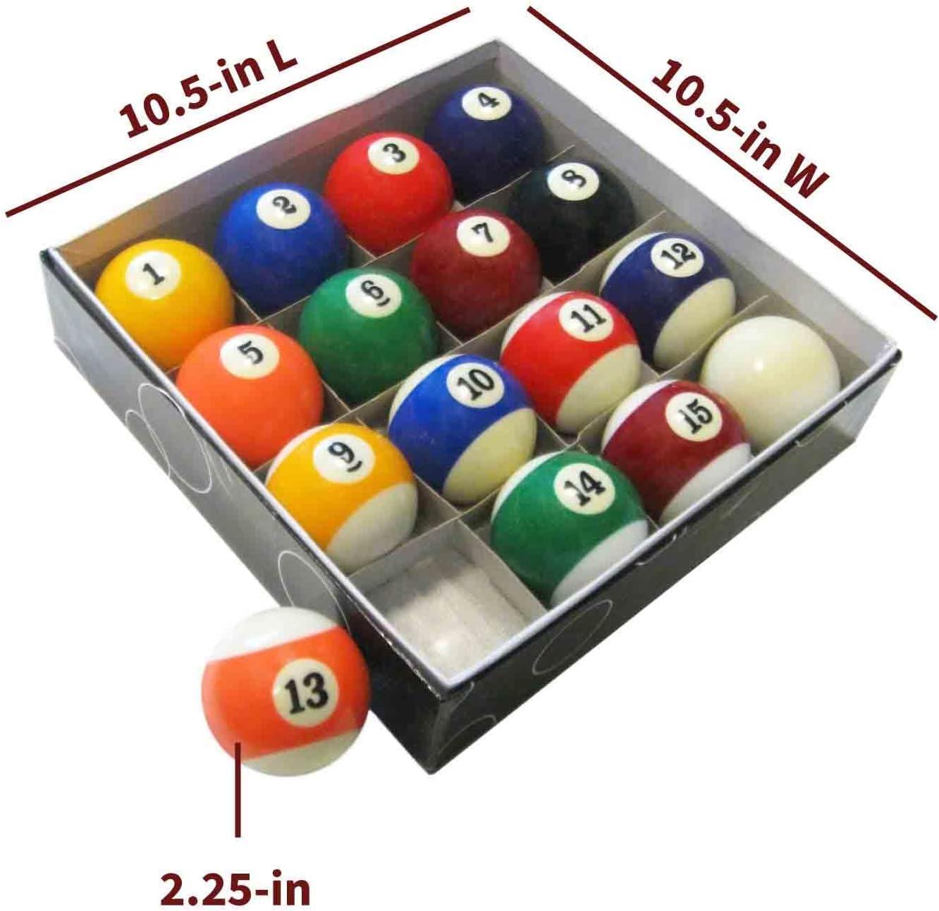 Hathaway Regulation Size Multicolor Polyresin Billiard Ball Set