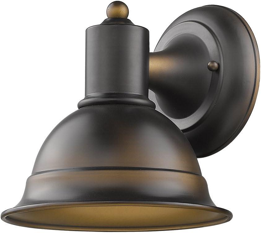 Colton 8'' Bronze Aluminum and Brass Dimmable Sconce