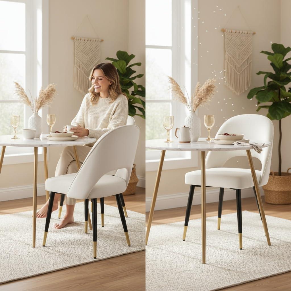 Mercer41 Volena 19.1'' H Velvet Upholstered Side Chair (Set of 2)