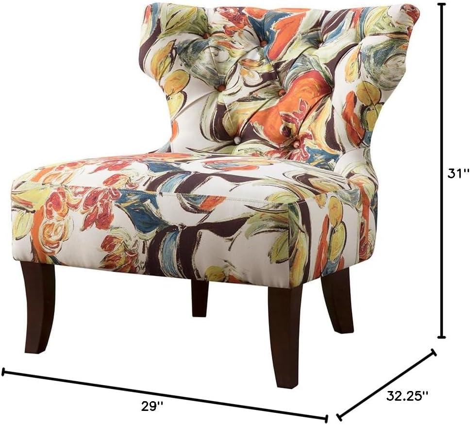 Laura Accent Chairs Cream - Madison Park: Modern Slipper Style, Acrylic Legs, Living Room Furniture