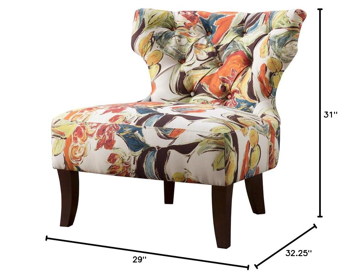Laura Accent Chairs Cream - Madison Park: Modern Slipper Style, Acrylic Legs, Living Room Furniture