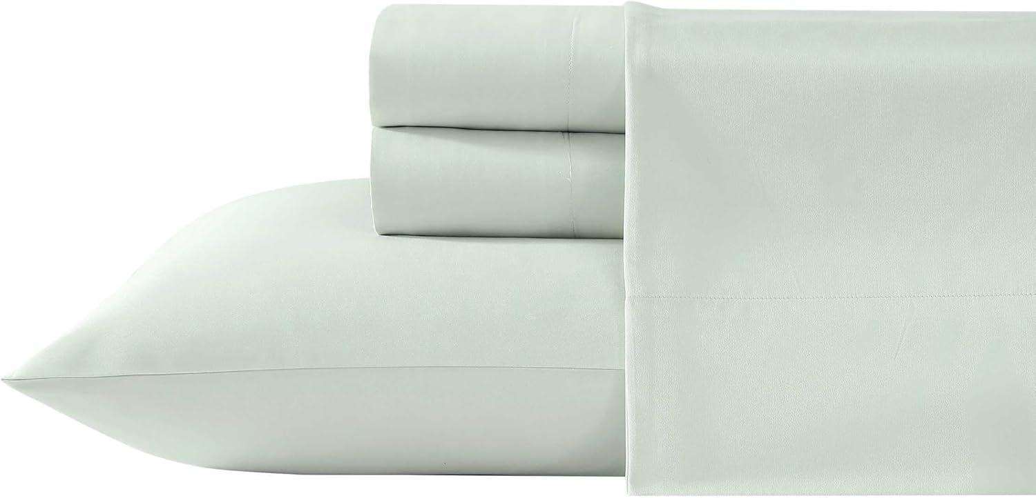 Laura Ashley Cotton Sateen Blend Solid Sheet Set