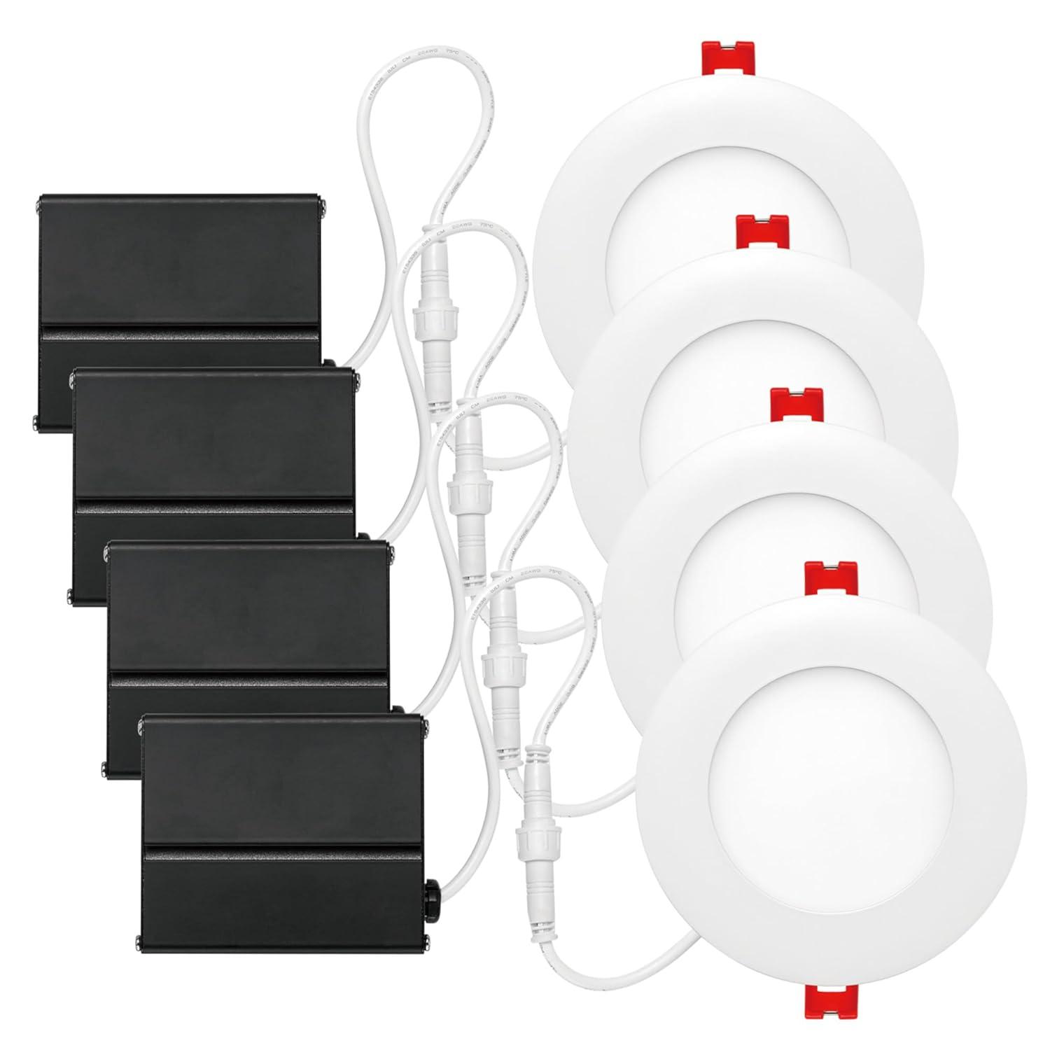 Slimline 4'' Dimmable Air-Tight IC Rated Recessed Lighting Kit