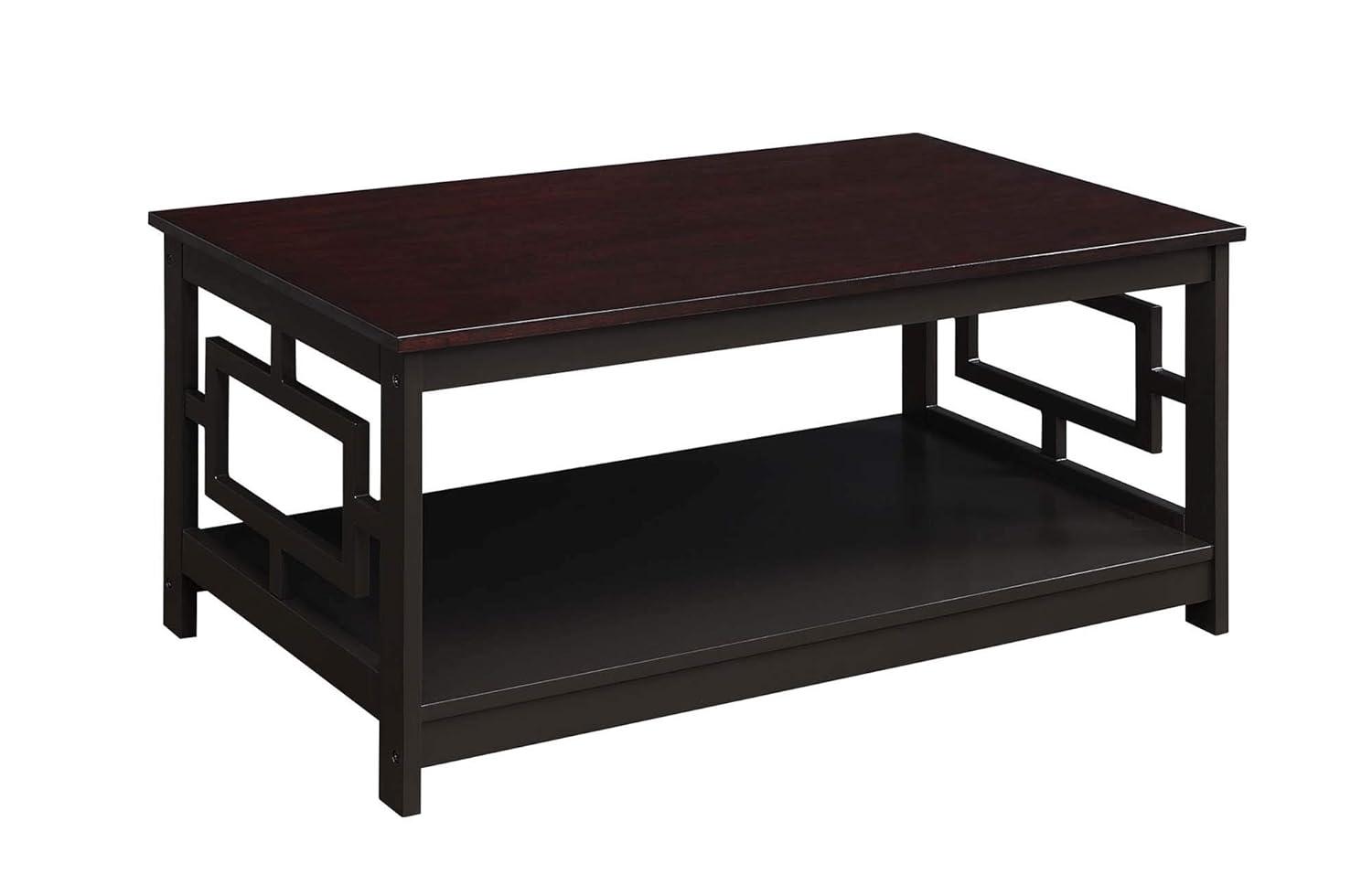 Convenience Concepts Town Square Coffee Table with Shelf, Espresso